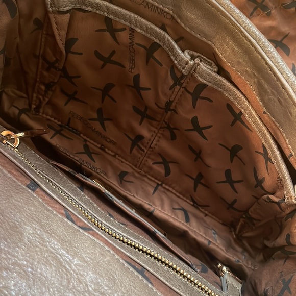 Rebecca Minkoff | Quilted Affair Studded Crossbody Bag Purse gray chain link - Picture 15 of 17